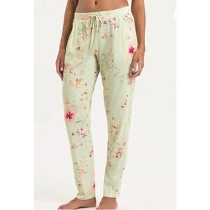 HANRO Women's Sleep Lounge Pants Sz S TENCEL Modal Floral & Butterfly Print NWT